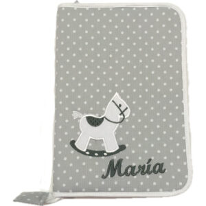 Portadocumentos personalizado bebé Caballito gris