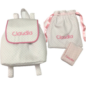 Set de bebé guardería topos rosa