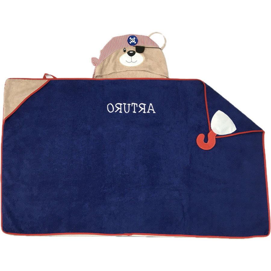 Set de bebé poncho marinero oso pirata y bolsa - Imagen 4